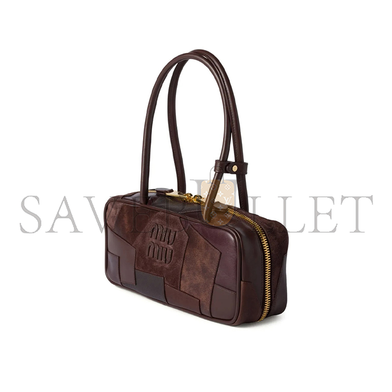 MIU MIU BEAU LEATHER PATCHWORK BAG 5BB173 (28*11.5*8cm)